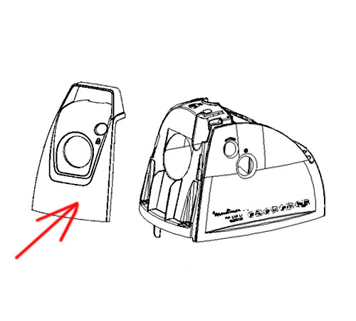 SS-1530000570, SS-1530000570 - Передняя часть корпуса к мясорубкам Moulinex HV8 ME68...