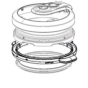 SS-994570 - Кольцо с ручками к крышке мультиварки Moulinex CE500