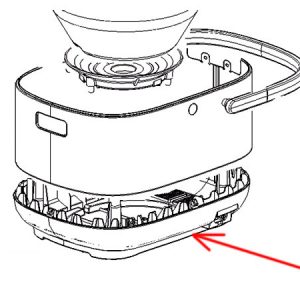 SS-995504 - Нижняя часть корпуса (дно) к мультиваркам Tefal